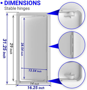 Access Panel for Drywall - 14 x 29 inch - Wall Hole Cover - Access Door - Plumbing Access Panel for Drywall - Heavy Durable Plastic White